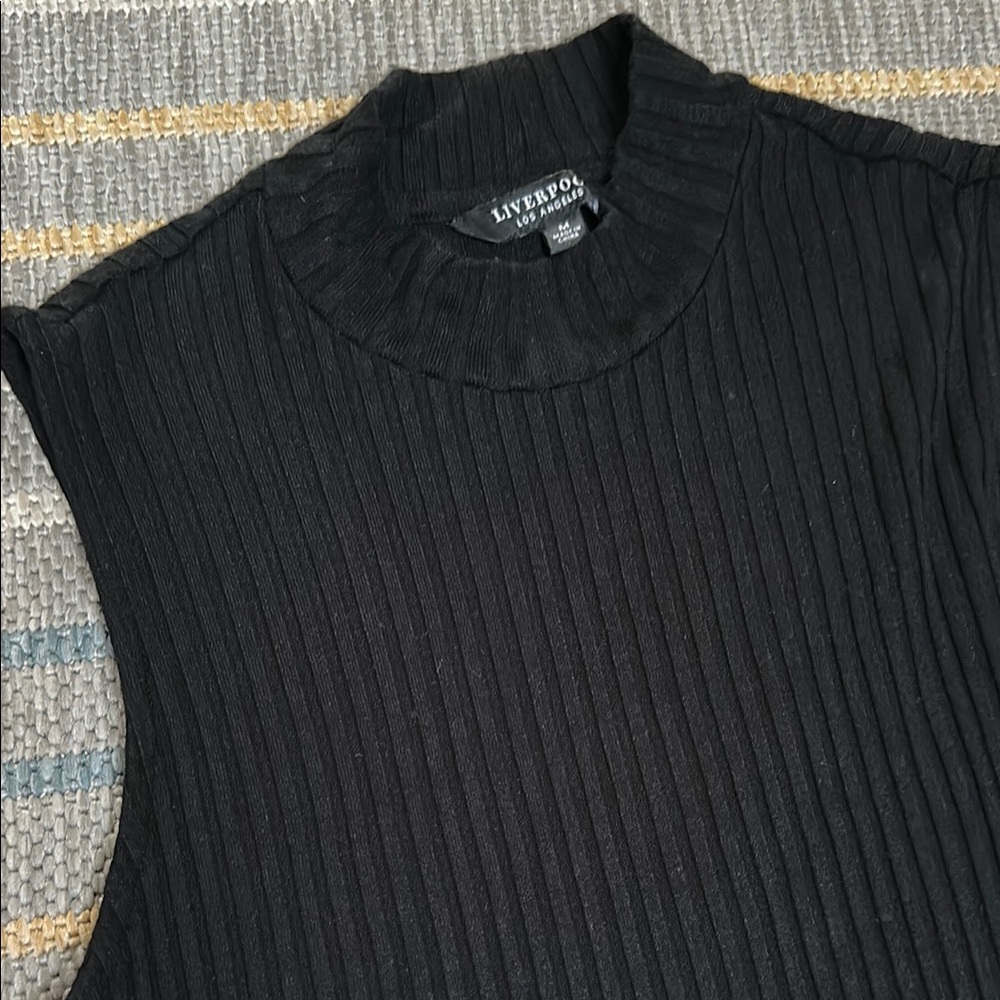 Liverpool Mock Turtleneck Sleeveless Sweater
